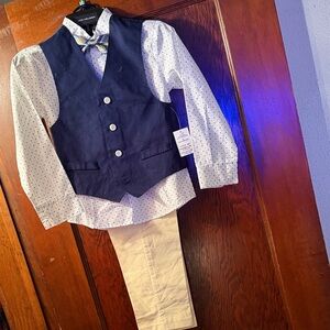 Van Heusen Navy and White Kids Matching Set